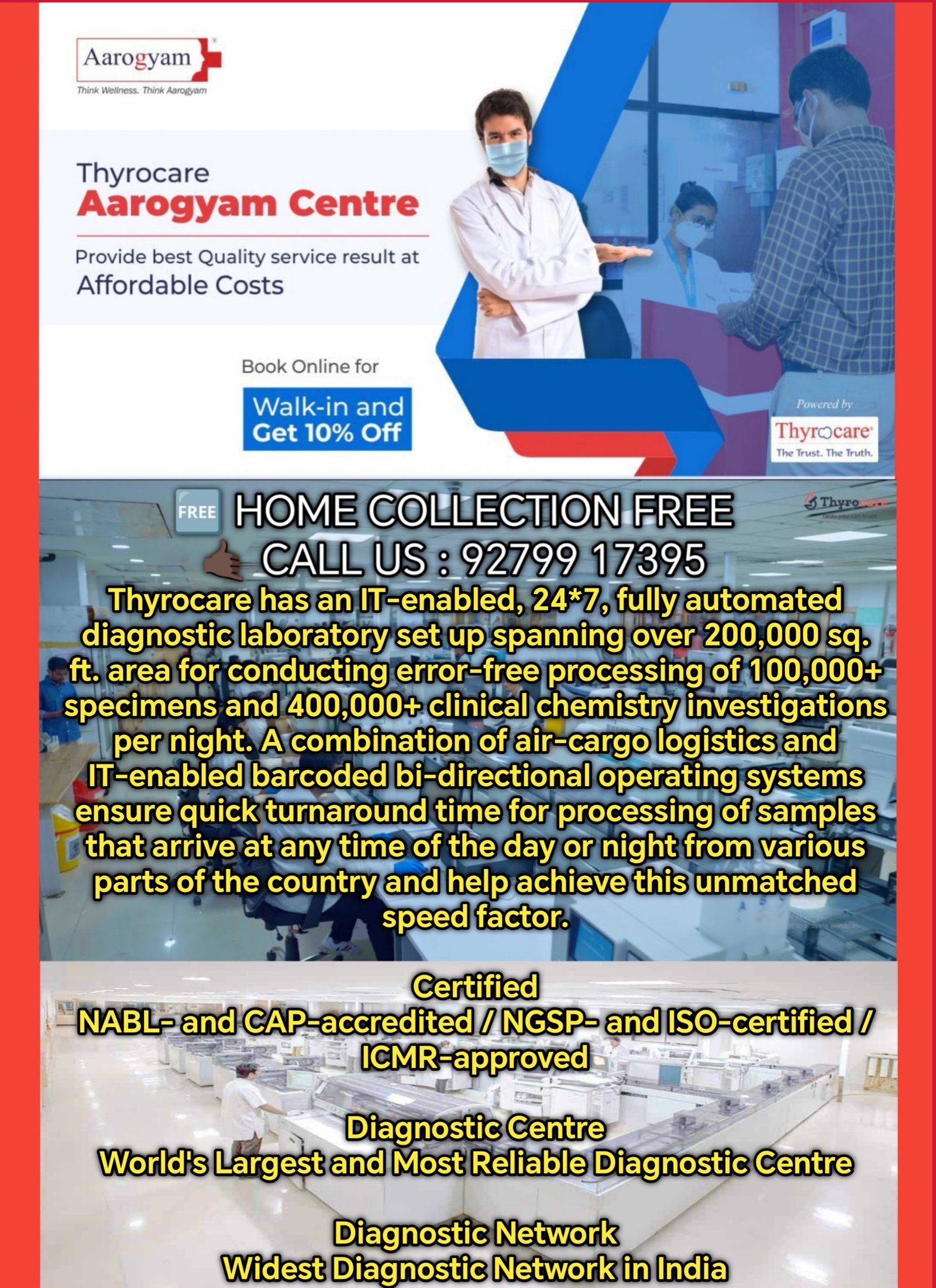 Thyrocare Aarogyam Centre Darbhanga 9279917395