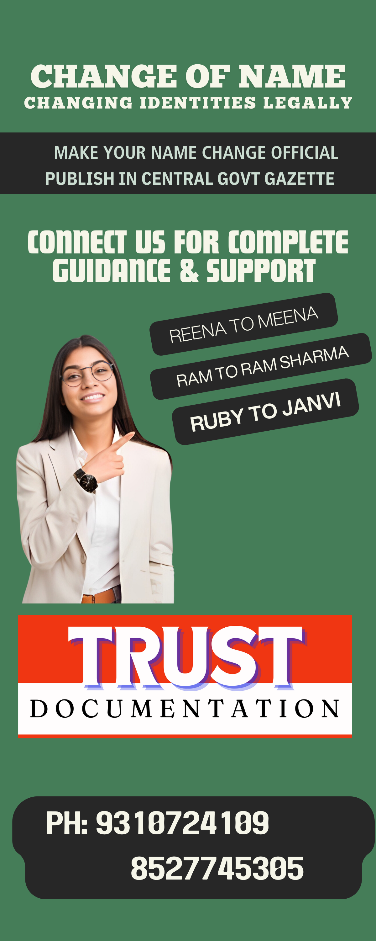 Name Change Procedure Delhi 9310724109