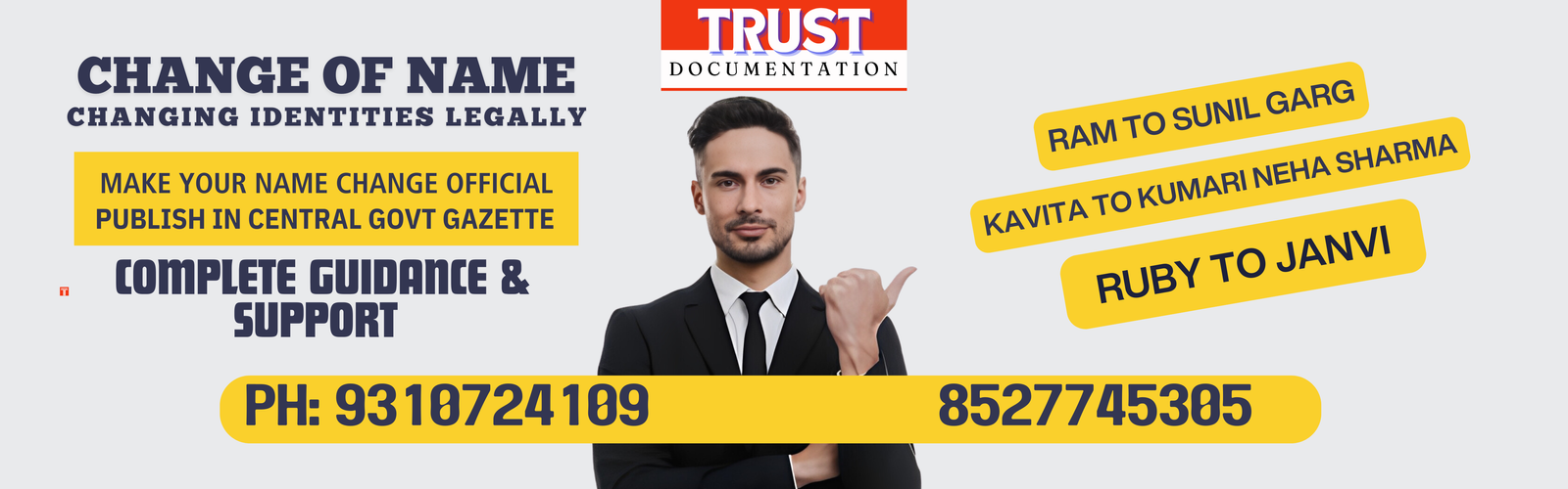 NAME CHANGE AGENT IN FARIDABAD 9310724109