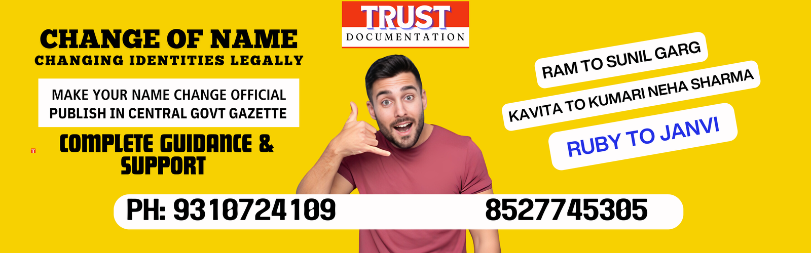 NAME CHANGE AGENT IN GURGAON 9310724109