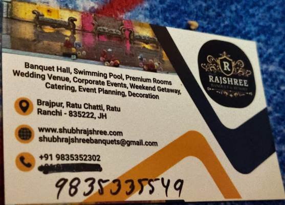 Best Banquet and Resort in Ranchi Jharkhand 9835352302 Shubh Rajshree Banquet & Resort
