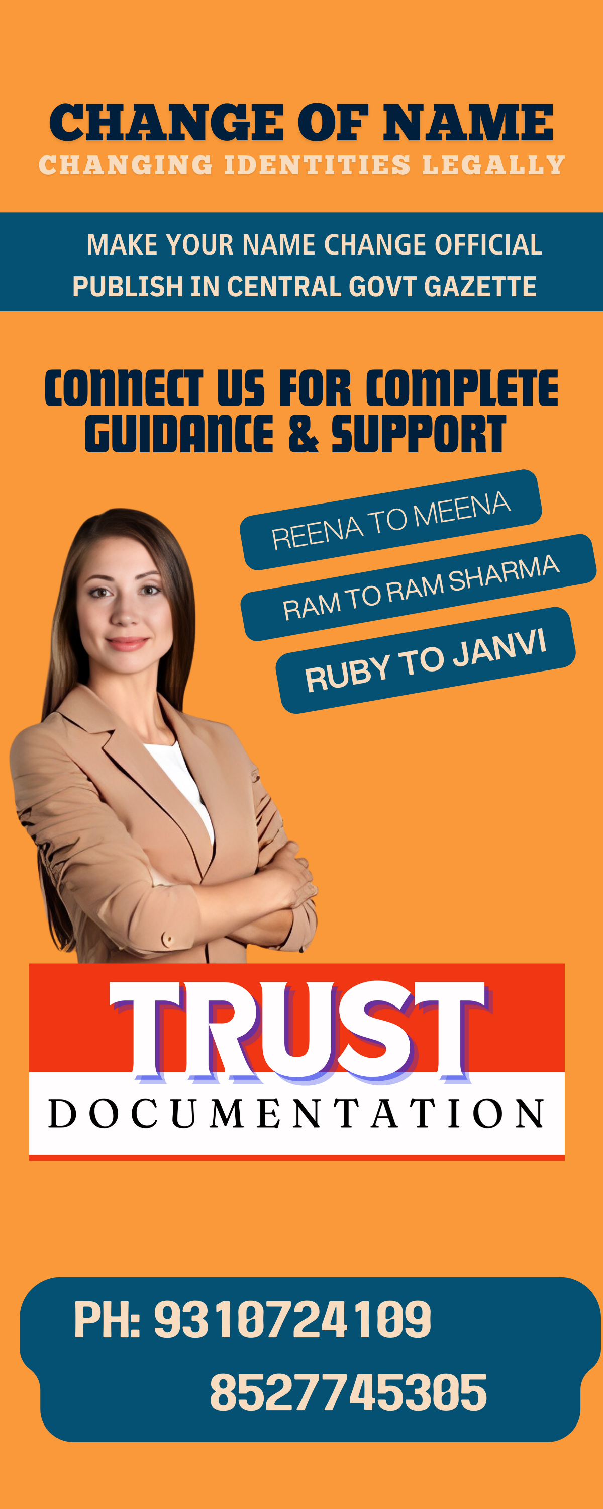 Legal Name Change Delhi 9310724109