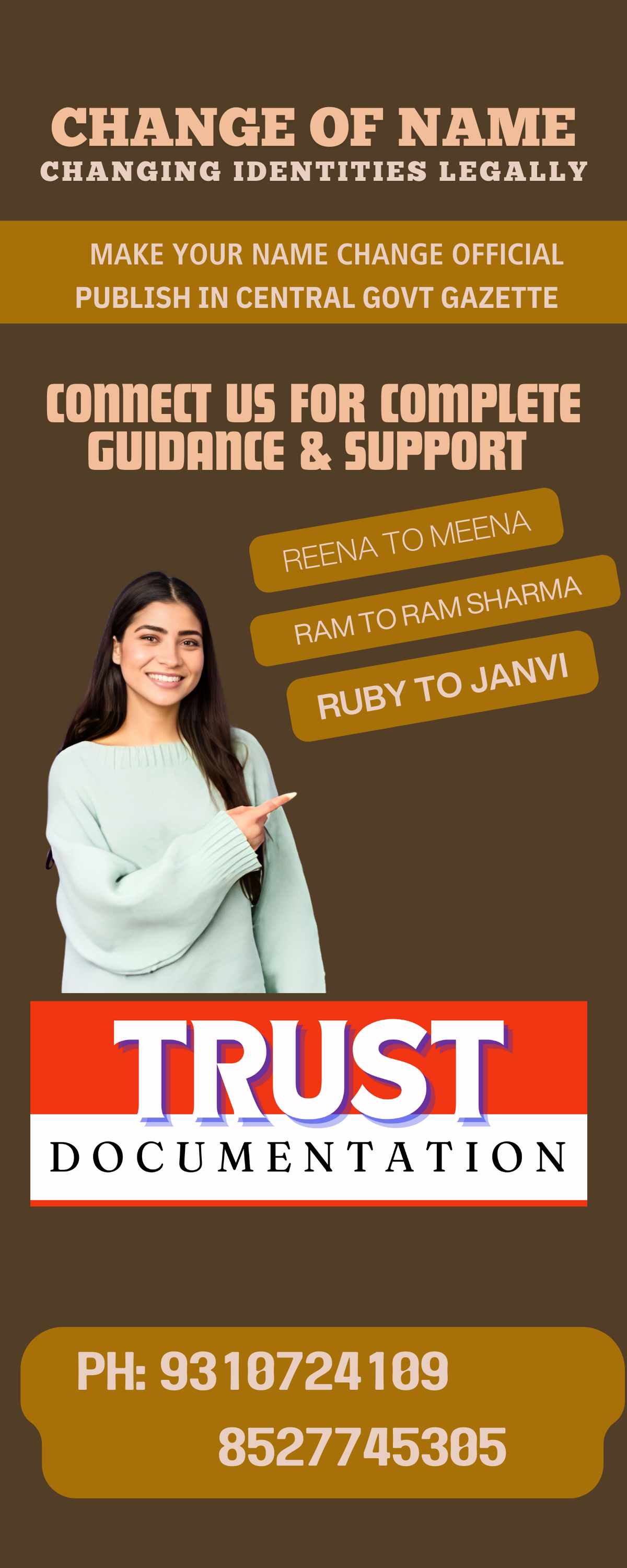 Name Change Documents Required In Delhi 9310724109