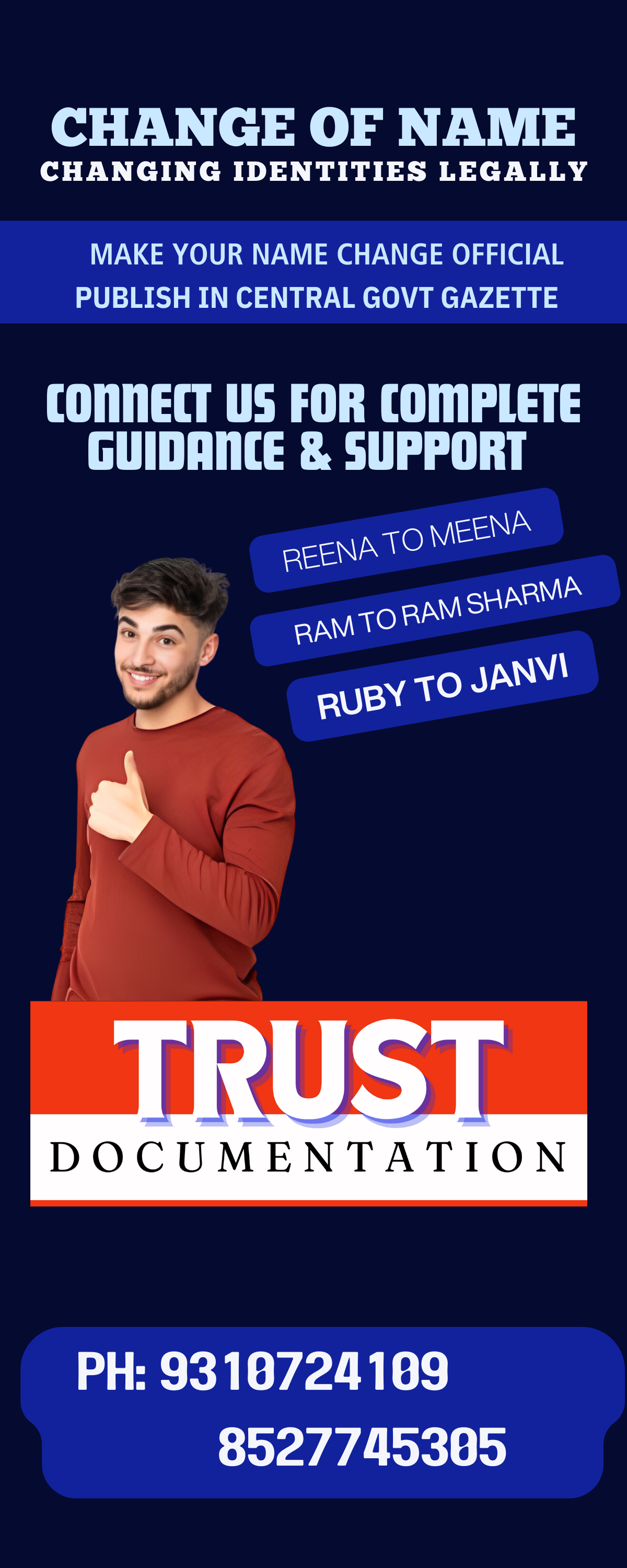 Fast Name Change Service Delhi 9310724109