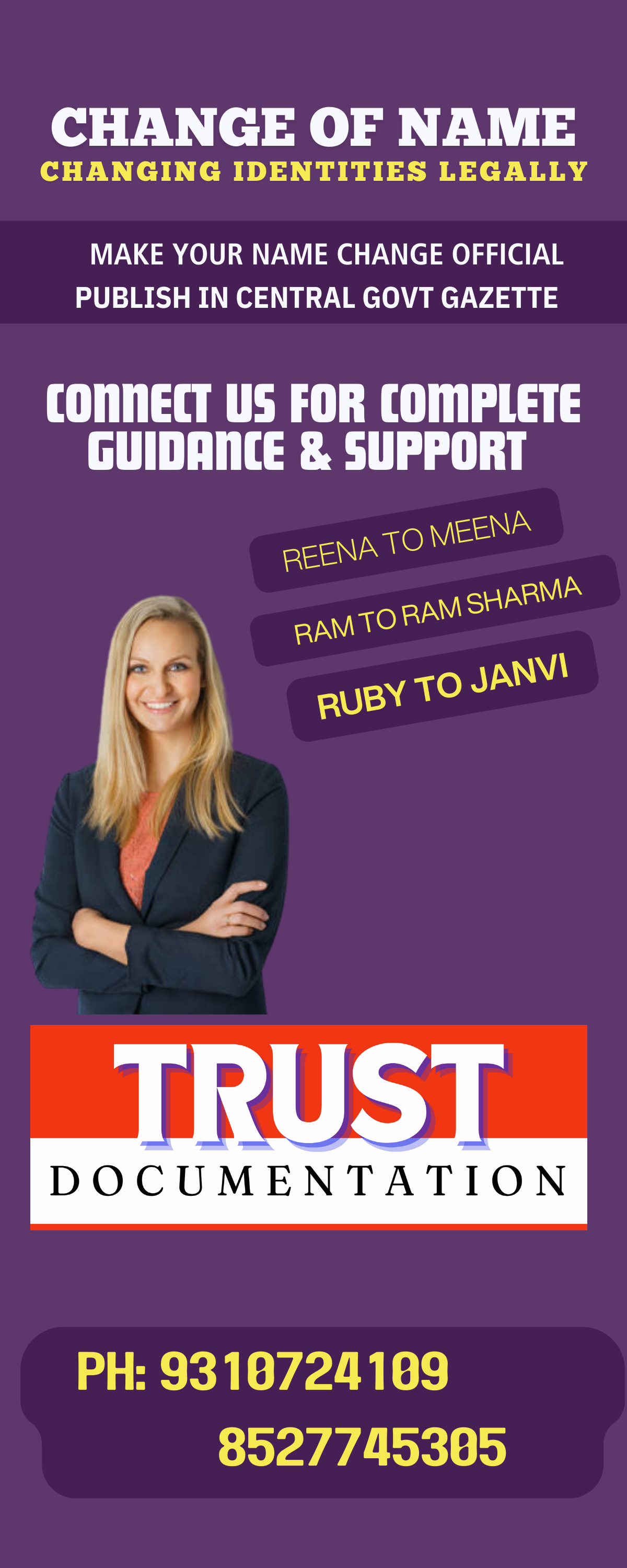 Gazette Name Change Office Near Me  9310724109