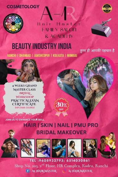 Best Makeup Academy in Argora Chowk Ranchi 9608932793 A-1 Family Salon & Academy