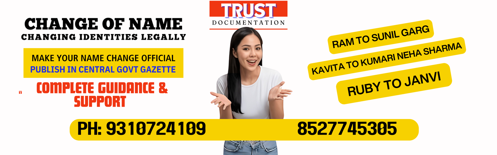 NAME CHANGE AGENT IN FARIDABAD 9310724109