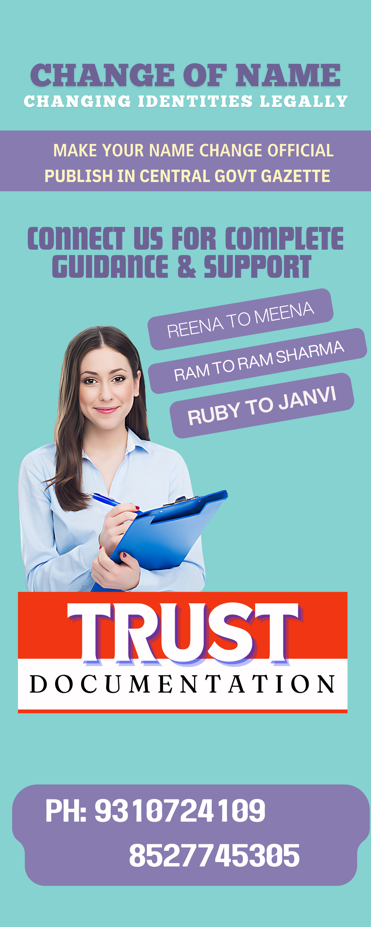 Name Change Gazette Notification Delhi 9310724109